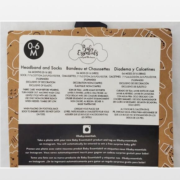 New Baby Halloween Headband & Sock Set Pumpkin Orange & Silver 0-6 Months - Picture 7 of 10